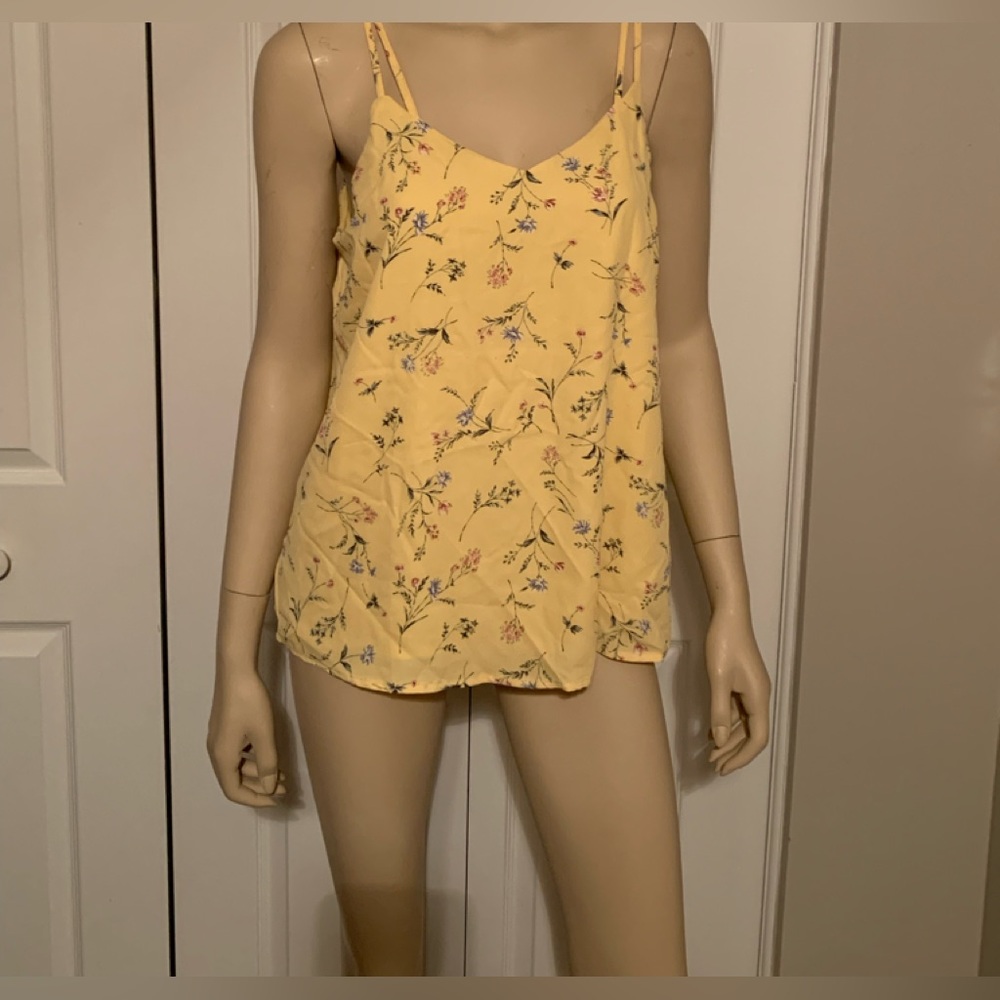 Yellow floral tank